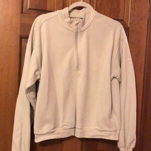 Fabletics Off-White Quarter-zip Hoodie